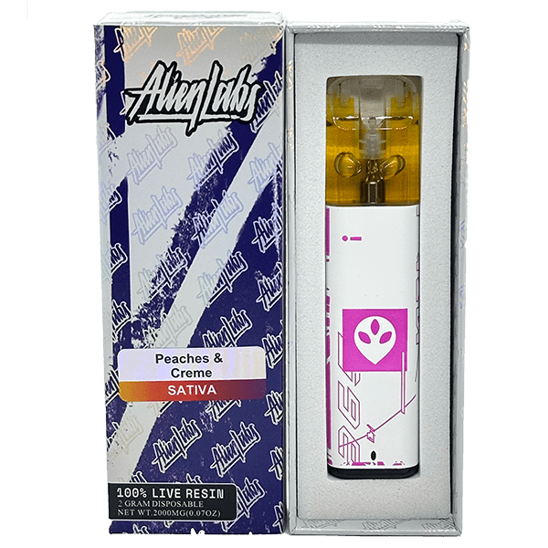 buy alienlabs peaches and cream disposable cannabis vape online