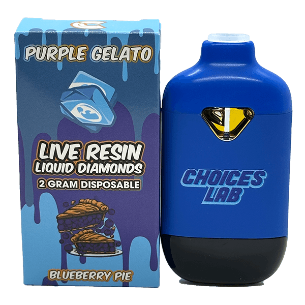 buy choices lab purple gelato and blueberry pie disposable cannabis vape online