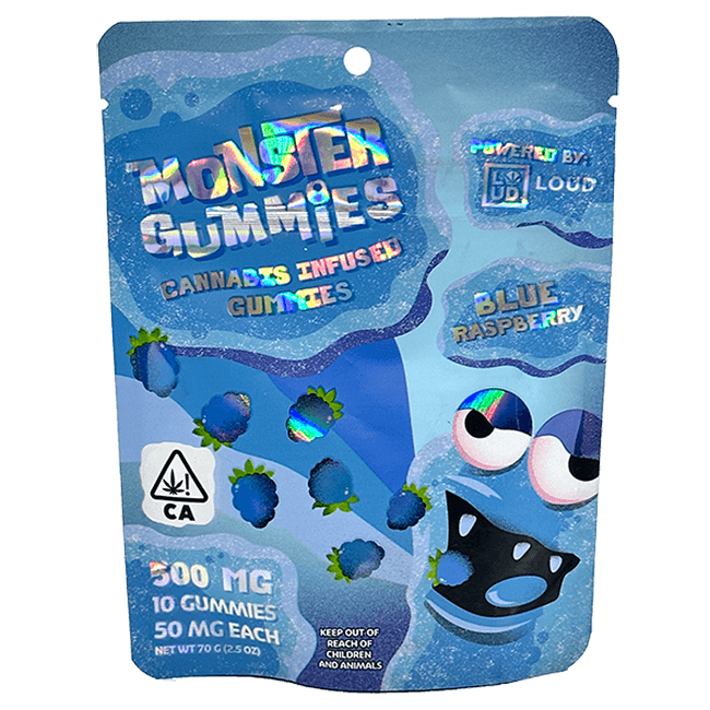 buy monster gummies blue raspberry cannabis edibles online