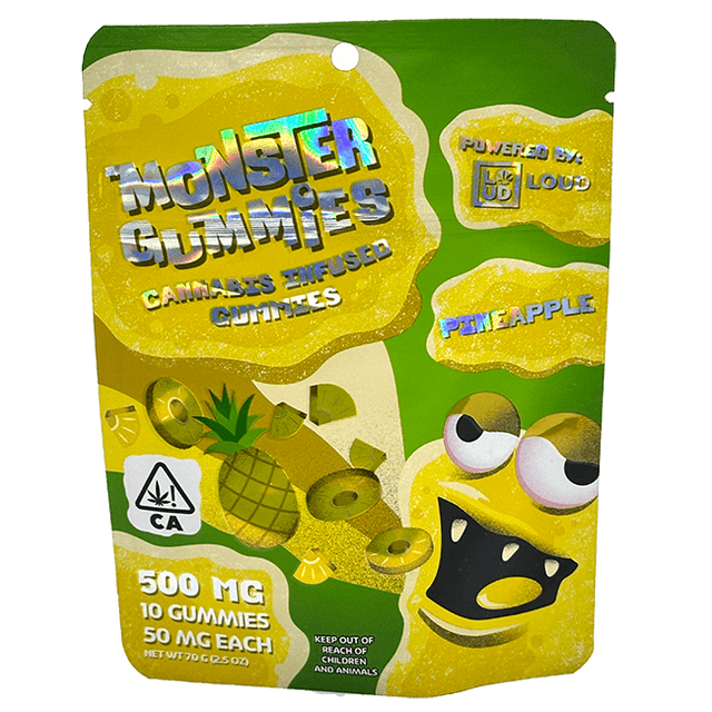 buy monster gummies pineapple cannabis edibles online